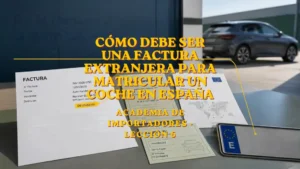 Factura extranjera para matricular un coche en España