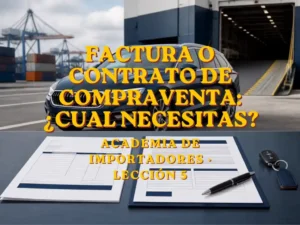 Factura o contrato de compraventa para importar un coche