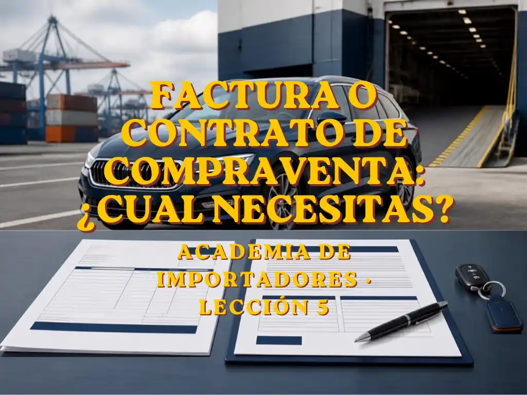Factura o contrato de compraventa para importar un coche