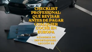 Checklist profesional las 25 comprobaciones antes de comprar un coche en Europa