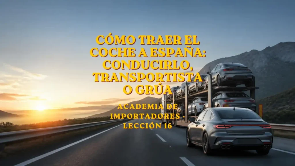 Cómo traer un coche a España conducirlo, transportista o grúa