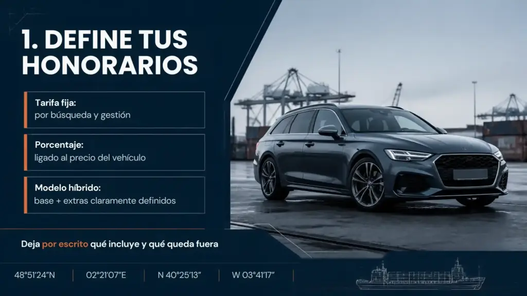 Importar coches por encargo cómo definir honorarios, anticipos y responsabilidades en 2026
