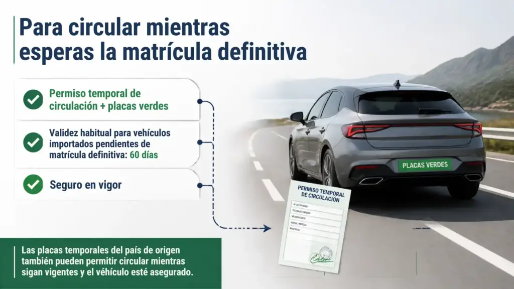 circular con justificante de solicitud de matriculación