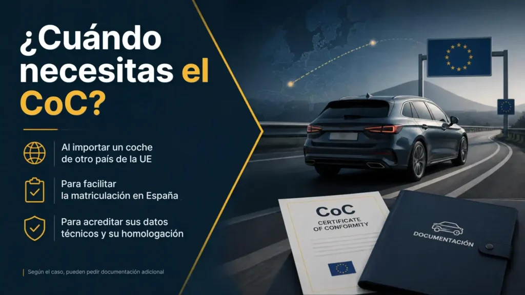 ¿Qué es el CoC de un coche y cuándo lo necesitas para matricularlo en España